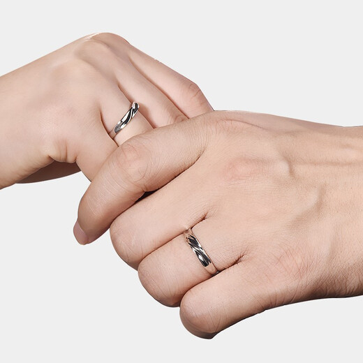 Pt.Charm platinum ring for men and women, platinum pt950 for couples, simple live mouth, adjustable Valentine's Day gift for girlfriend. If it is not in stock, please contact customer service to customize the couple's ring. A pair of 6.1-6.3 grams.