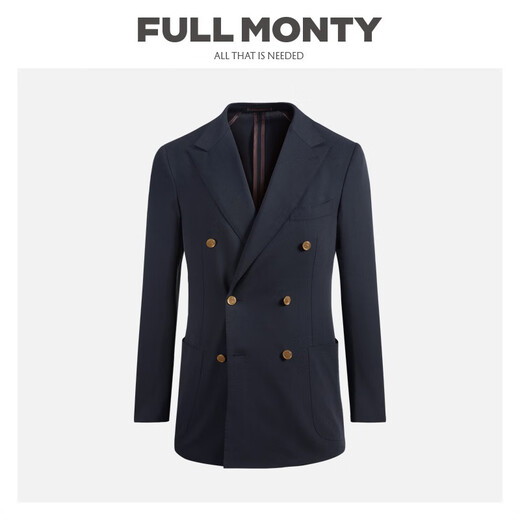 
FULL MONTY Autumn and Winter VBC Blaze Navy Blue Suit Wool Jacket Men's Business Casual Suit Double Breast Single Navy Blue 3292 42