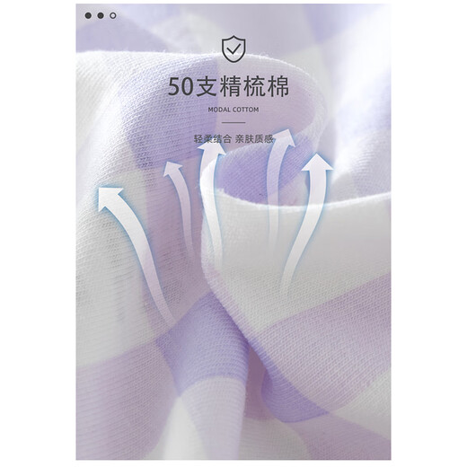 Pitt children's underwear pure cotton boxer pants girls boxer pants shorts baby girl shorts medium big children 11155 purple grid girl [four corner style] 4 pieces 130 cm height 120-130cm40-50Jin [Jin equals 0.5 kg]