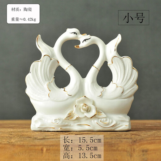 Pameiju Adornos de cisne Cerámica Decoración del hogar Sala de estar Gabinete de vinos de la televisión Aper Artitudes de regalo Pequeño cisne