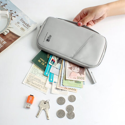 
Botai Creative Storage Travel Passport Bag Portable Overseas Air Ticket Certificate Bag Multi-card Single-Shoulder Neck Storage Bag Large Capacity Multi-Function Black
