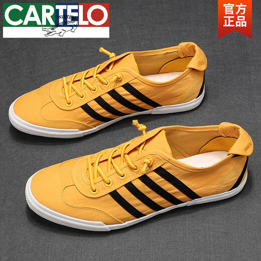 
CARTELO 2025 summer new canvas shoes men's breathable versatile casual shoes ice silk cloth shoes Korean style trendy internet celebrity shoes men gray 21029 43