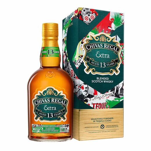 芝华士（Chivas Regal）苏格兰 斯佩赛产区 调和型 威士忌 洋酒 12年+13年龙舌兰桶500ml
