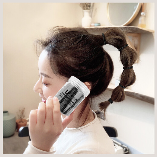 Youjia UPLUS rubber band headband 100 hair rope hair ties high elastic rubber band hair holder black