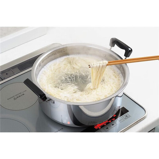 YOSHIKAWA 【日本直邮】不锈钢双手柄煮锅 汤锅 燃气灶电磁炉   SH9863 28cm 7800ml