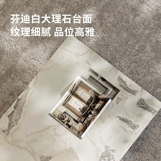 Gujia Home Modern Italian Marble Coffee Table Living Room Single Drawer Hidden Design Coffee Table PT7168 Coffee Table