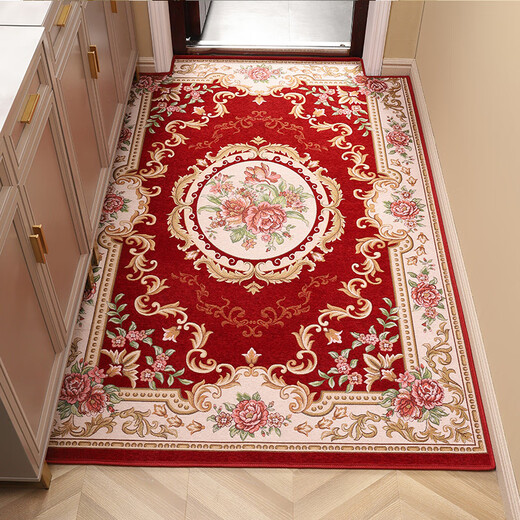 Gudie entrance door floor mat, entrance door mat, entrance door mat, cuttable red door mat, customized for living room and home 027-burgundy 200*250cm large size/visual stick