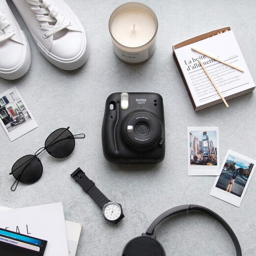 Fuji (FUJIFILM) Polaroid mini11 Polaroid 9 upgraded mini12 instant imaging camera photo paper printing birthday gift Mini11 dark night gray (ready in stock) official standard