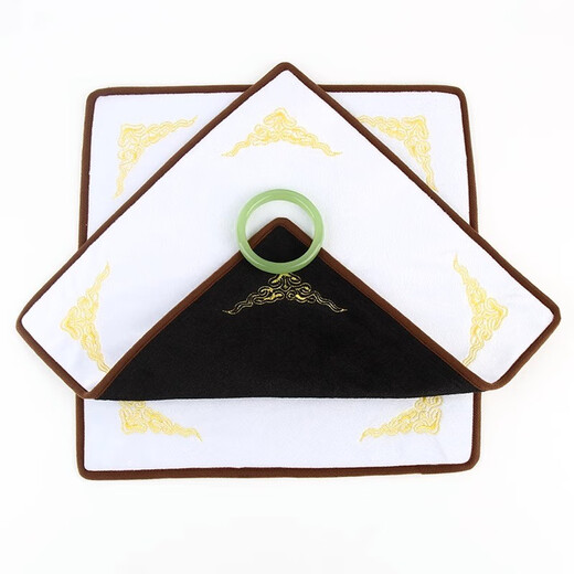 Pei Linkai black and white double-sided jewelry display cloth double-sided velvet counter jewelry jade jade inspection cloth cultural play display doily 30cm*30cm