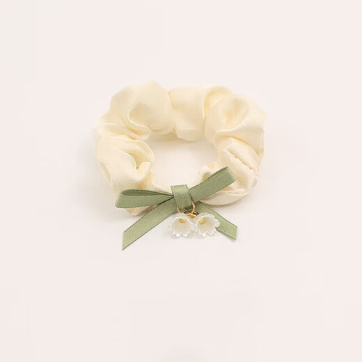 Lily of the valley flower hair accessories headband for women, high-end bow, large intestine hair tie, forest style hair rope, hair tie, satin headband, lily of the valley flower bow