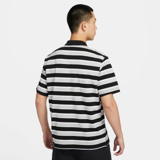 Nike (NIKE)CLUB Men's Striped Lapel T-shirt FN3897-010 XXL