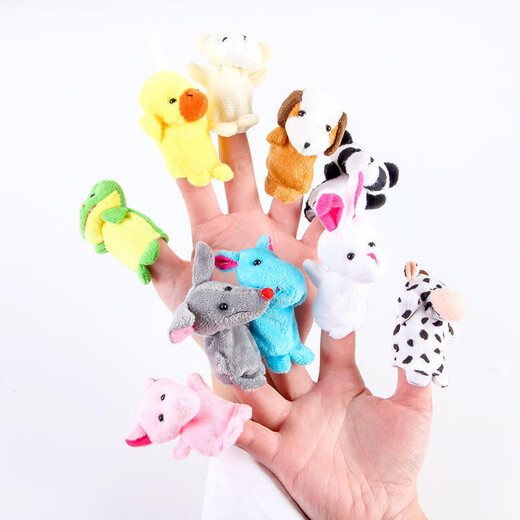 East Tiandi Eltern-Kind Interaktive Tier Finger Puppe Plüsch Finger Puppen Spielzeug Kindergarten Komfort Puppenhandschuhe Tier Fingerspeicher [zehn Finger Tierstil]
