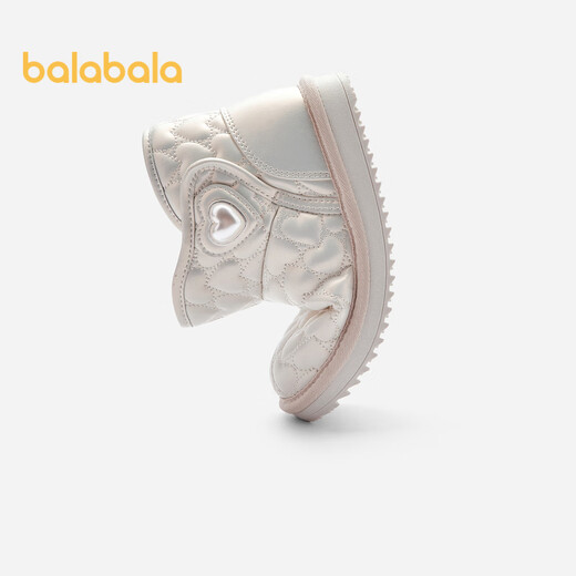 Balabala children's shoes girls snow boots plus velvet cotton boots winter short boots 204424141011