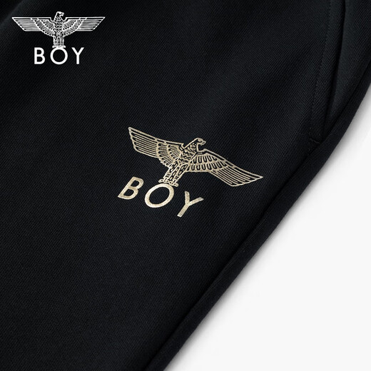 BOY LONDON23 autumn men and women gold stamping letter printing high-end fashion fashion work pants N15903 black S