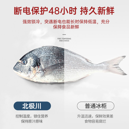 Arctic Sichuan Gefrierschrank kommerzielle intelligente Temperaturregelung Horizontaler Gefrierschrank Haushalt Kühlschrank Kühlschrank Frischschrank Eisschrank Edelstahl Innenboot-688 Titaniumgrau intelligente Einzeltemperatur [Länge 1,45 Meter]