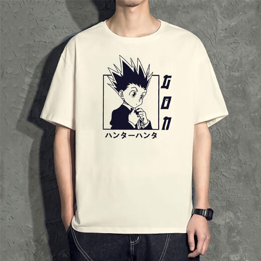 Yimuqi T-shirt à plein temps T-shirt Killua Péripheral Little Jesse Soo Co-marquée Vêtements Fujian Yibo Tenue de couple à manches courtes White D3523 Hunter à temps plein Sine S (70-80jin [Jin est égal à 0,5 kg])))