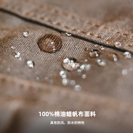 Madden Workwear American Retro Heavyweight Canvas Oil Wax Jacket Men's Ami Khaki Slim Fit Top Tough Guy Men's Jacket Autumn Apricot Brown (cannot be washed) Jacket Men's High-end Handsome 2XL