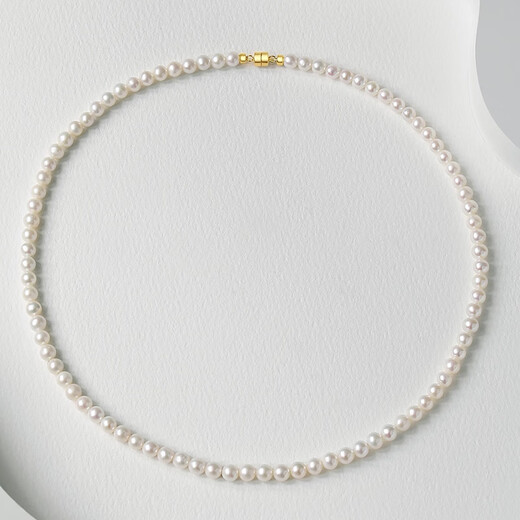 Queen of Pearls 14K Gold Freshwater Pearl Necklace Female Highlight 4-5mm Pearl Clavicle Chain