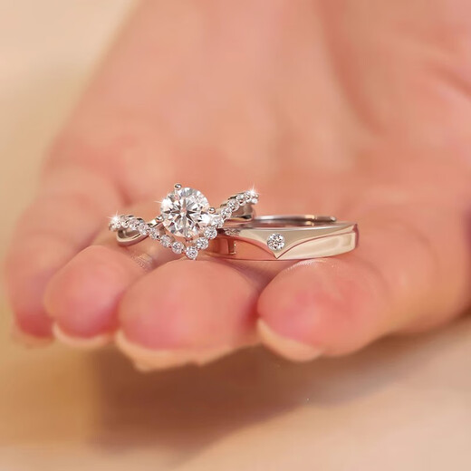 MZMZ platinum ring PT950 platinum couple ring for engagement anniversary customized birthday gift for girlfriend and wife light luxury model-couple ring