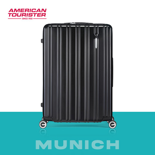 American Travel Trolley Case de negocios Mutura de negocios Caso de viaje de 20 pulgadas Gran capacidad Caso de embarque ligero Anti-Falling French Fries Case 79B Negro [clásico y versátil] de 20 pulgadas (sin mango lateral)
