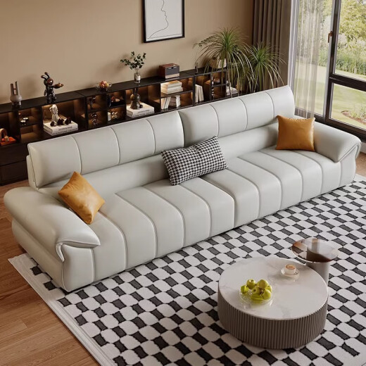 Jianxin echtes Ledersofa Wohnzimmer 2025 Neues kleines Wohnungssofa modernes einfaches Ledersofa 699