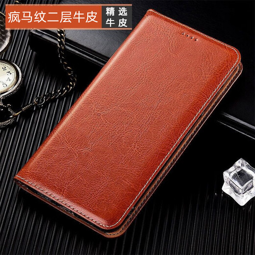 Zanling gilt für OPPO New Litschee Muster Real Cow-End High-End-Kuhläden Custom Flip Leder Hülle doppelseitige Vollstöckchen-Geschäftsleute und Frauen Shell Wallet High-End Business Mobile Case Classic Black High-End-Cowide-Lychee-Muster Custom Oppo A2Pro