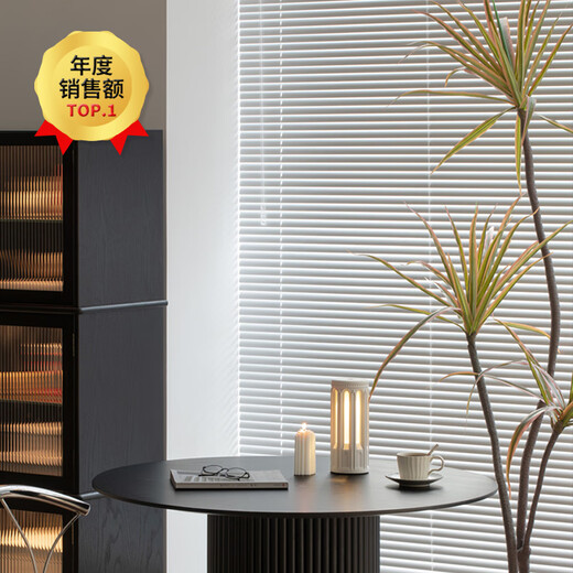 Jiayouyou aluminum alloy blinds can be installed without drilling for office bathrooms. High-end waterproof blackout lifting roller blinds can be customized (beaded style) (bright) pearl white.