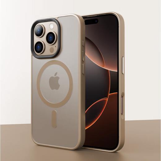 balueus苹果16ProMax手机壳iPhone16Pro新款2024磨砂Magsafe磁吸15硅胶镜头全包防摔por男款保护套pm 磨砂磁吸【沙漠金】 iPhone 16 Pro Max
