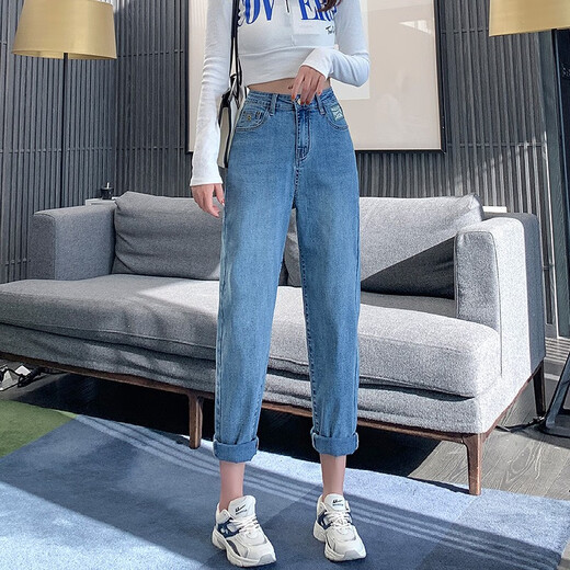 Danzi Fashion Harun Jeans para mujeres Primavera y otoño 2022 Invierno NUEVO PLAZO SOLTO LOLE SLIM CASA DE CASA DE CASA ALTA MÁS VEDIL