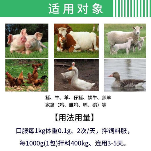 Fast selling Pulsatilla for animal use, pigs, cattle and sheep, chicken, duck and goose anti-dysentery powder, Escherichia coli diarrhea and anti-dysentery feed additive 1 bag price