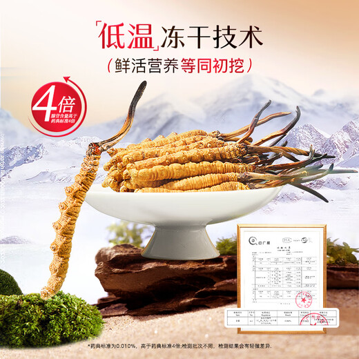 Eu Yan Sang Cordyceps Gift Box Dried Cordyceps Nourishing Gift Worms Full Household Nutritional Products for the Elderly Soup New Year's Day 1 Box 30g 3 Roots/g