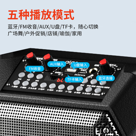 爱国者T52蓝牙音响大音量便携户外K歌广场舞音箱无线收款音响声卡特效U盘TF卡低音炮喇叭扩音器 标准版