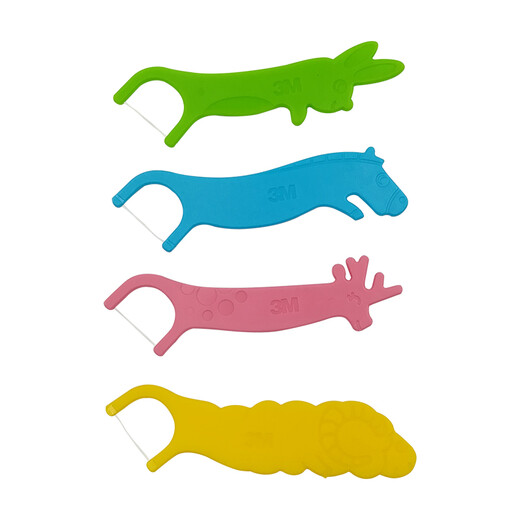 3M children's dental floss picks for dental floss for children 3-6 years old and 6-12 years old (38 pieces/bag)*2 pack