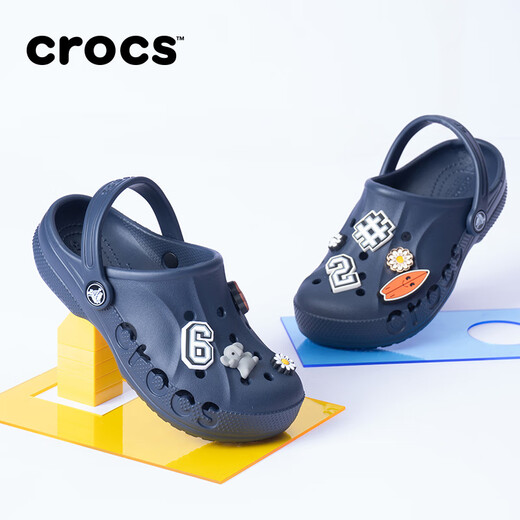 Crocs Crocs Beyer Chaussures de grotte pour enfants garçons et filles Sac extérieur-toe plage chaussures de plage pantoufles / 207013/207012 Dark Blue-410 33 (200 mm)