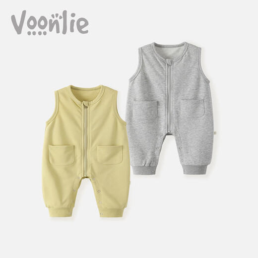 Fanlie baby clothes, autumn clothes, newborn male and female baby onesies, full moon and 100 days out overalls, harem clothes, spring and autumn M3214 green 80cm