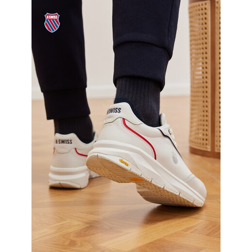 Kswiss Kswiss Herren- und Damen-Sportschuhe 24 Frühling Neu atmungsaktives Cutable Casual Shoes 9274-US 113 Wimbledon Weiß/Marine Blau/Gashi Red 38
