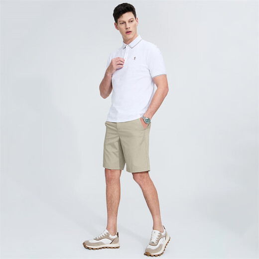 
Dancing with Wolves [with mulberry silk] Casual commuting elastic thin breathable men's casual shorts 701 khaki 33