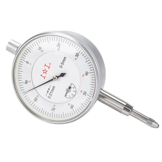 Shanggong mechanical dial indicator 0-5mm, surface diameter 60mm, level 1 white, graduation value 0.01, indicator pointer table BG1-05-60