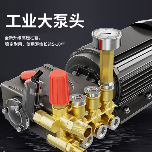 Black Cat Shengjiang car washing machine commercial high-pressure cleaning machine 220v floor washing machine brush car pump high-power car washing high-pressure spray gun water gun