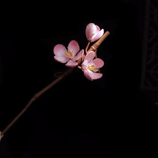 Meng Junchen's intangible velvet flower hairpin, ancient style hairpin, plum blossom, orchid, bamboo and chrysanthemum, retro Hanfu accessories, national style cheongsam, headdress, hair accessories, plum blossom
