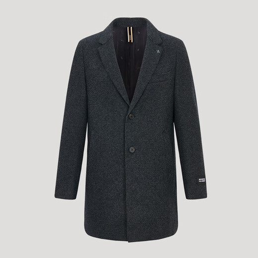 HazZYS Men's Clothing New Woolen Coat Jacket Commuter Wool Knit Coat Men's ABSZH0ADH22 Dark Gray DE M (170/92A 46)