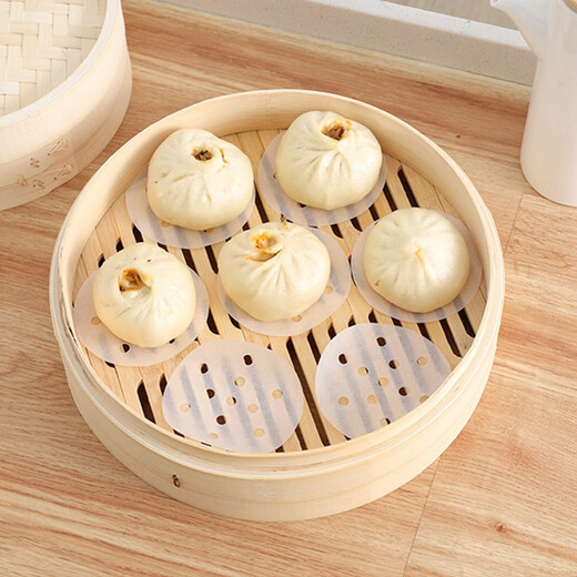 Jiamo steamer paper 500 sheets 10cm disposable non-stick oil paper household steamed buns steamer cloth round