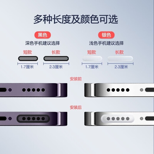 Ye Yu is suitable for mobile phone dust plugs, speaker dustproof stickers, Apple Samsung Huawei OPPO Xiaomi typec universal main picture style 40 pieces - tweezers + alcohol pack + dustproof stickers