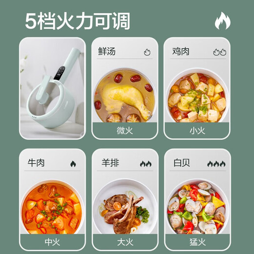 苏泊尔（SUPOR）电煮锅1.6L多功能锅小型电热火锅 学生宿舍煮泡面电炒锅多用途电蒸锅配蒸笼H20YC841A 1.6L