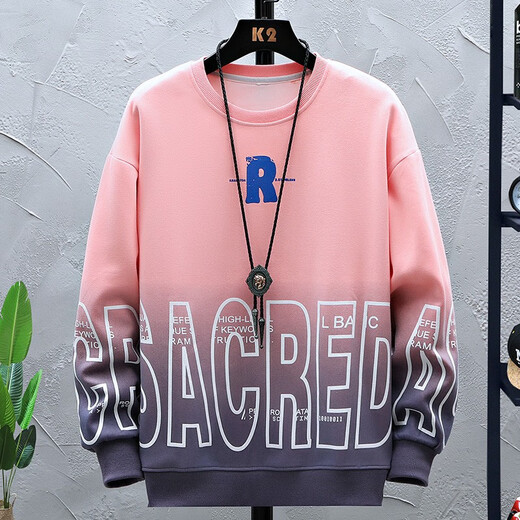 Boledi 13-jähriger Junge Frühling und Herbst reines Baumwoll-Sweatshirt 15 Schüler der Mittelschule Langarmed T-Shirt 16 Teenager Big Children's Base Shirt Top 683-K556 Grau (Sweatshirt + Hosen) 165 l (Empfohlenes Gewicht 98-120 Jin [Jin gleich 0,5 kg]))