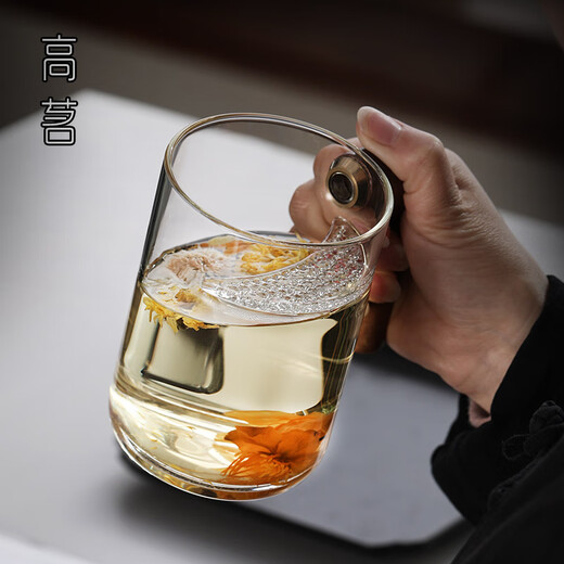 
Crescent cup for green tea making special glass cup with handle for personal household filter tea cup drinking tea drinking water cup 9207 Crescent cup 450ML 400mL does not contain -600mL contains