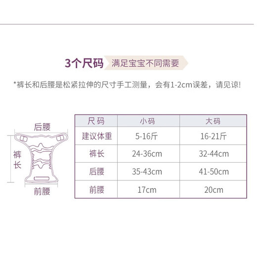 婴儿尿布裤尿片尿戒介子固定防水防侧漏新生儿宝宝尿布兜 1条装 粉兔 粘贴款 小码(建议体重5-11斤)