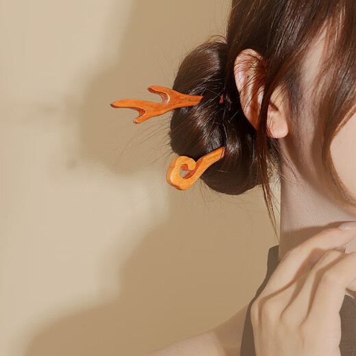 Landianpan handmade peach wood hairpin, ancient style hairpin, Chinese style ethnic style hairpin, gift for girlfriend, peachwood hairpin, Yilu has you