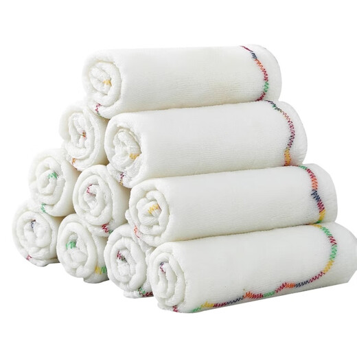 Jing'anmei dishwashing cloth, rainbow oleophobic rag, non-stick, easy to clean, kitchen special dishwashing towel, pure cotton yarn, no lint, 8 layers thickened 25*25cm, 10 pieces