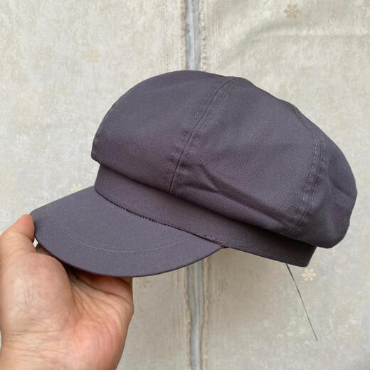 KAROND new product octagonal hat big head circumference canvas octagonal hat literary retro casual duck tongue painter beret large size hat for men and women spring, summer and autumn spring and summer canvas black extra large size 62CM